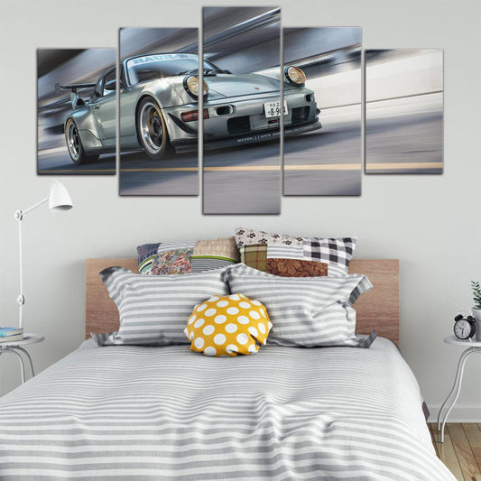 Porsche 911 964 5 Panel Canvas Print Wall Art - GotItHere.com