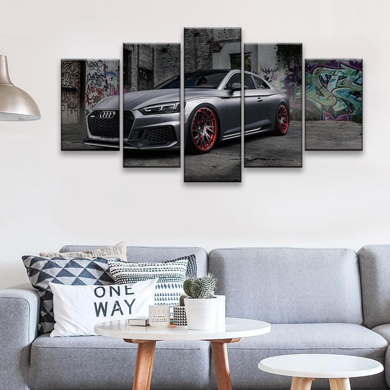 Audi RS5 5 Panel Canvas Print Wall Art - GotItHere.com