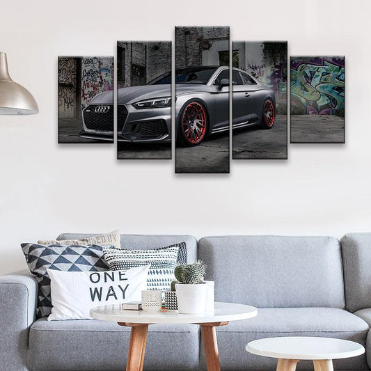 Audi RS5 5 Panel Canvas Print Wall Art - GotItHere.com