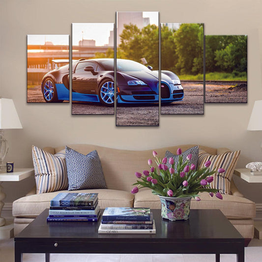 Bugatti Veyron 5 Panel Canvas Print Wall Art - GotItHere.com