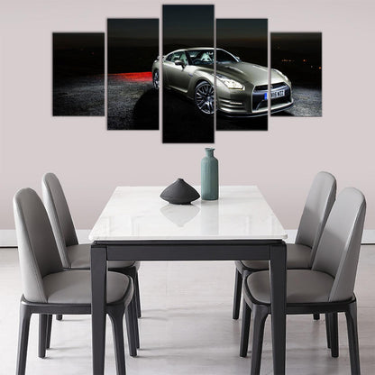 Nissan GTR 5 Panel Canvas Print Wall Art - GotItHere.com