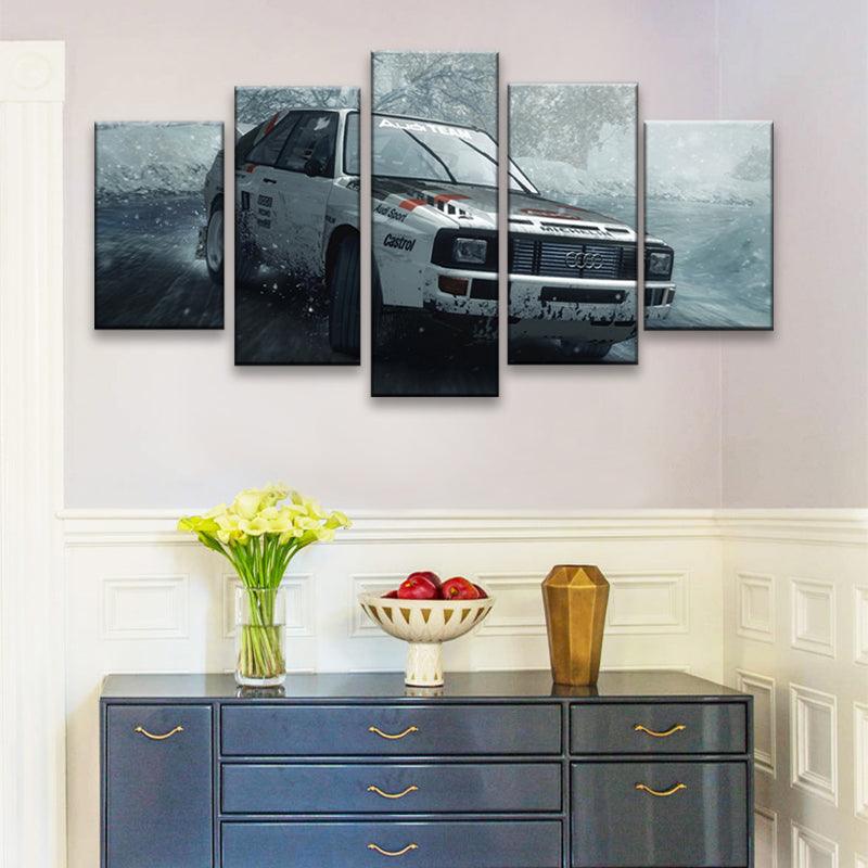 Audi Quattro Dirt Rally 5 Panel Canvas Print Wall Art - GotItHere.com