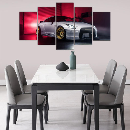Nissan GTR 5 Panel Canvas Print Wall Art - GotItHere.com