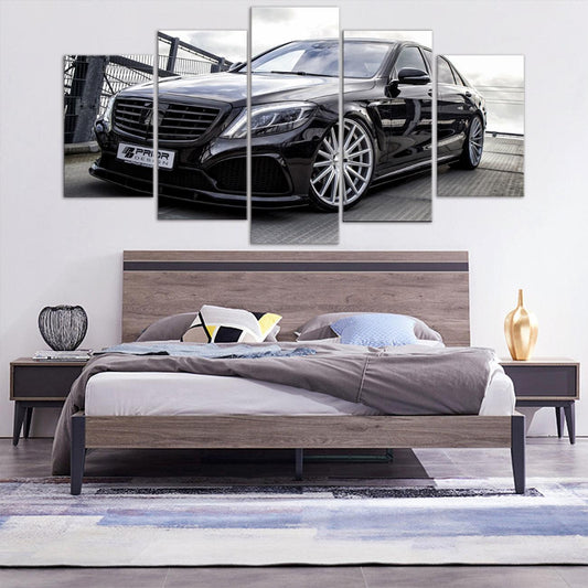 Mercedes S-Class 5 Panel Canvas Print Wall Art - GotItHere.com