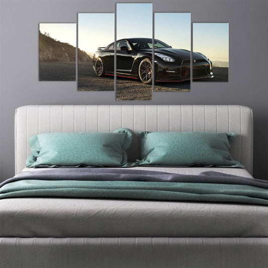 Nissan GTR 5 Panel Canvas Print Wall Art - GotItHere.com