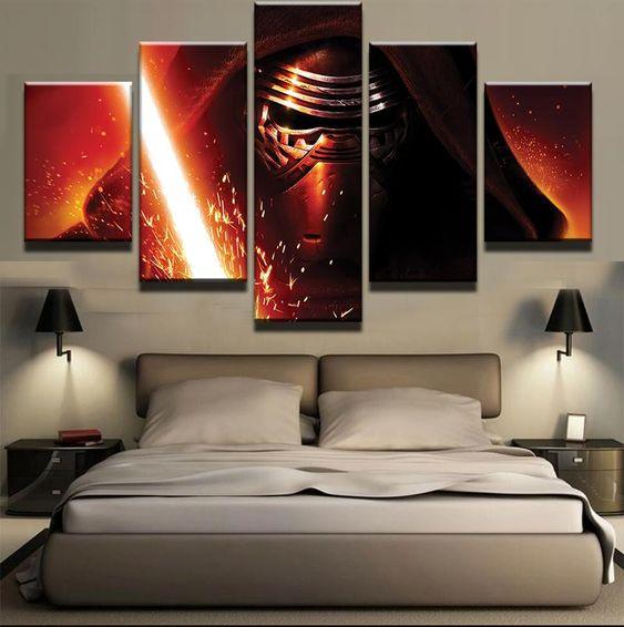 Star Wars Kylo Ren 5 Panel Canvas Print Wall Art - GotItHere.com