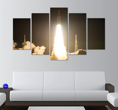 Artemis I Launch 5 Panel Canvas Print Wall Art - GotItHere.com