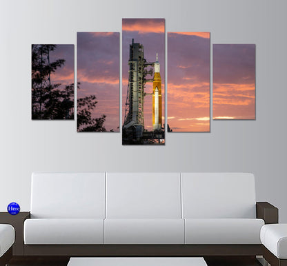 Artemis Sunset 5 Panel Canvas Print Wall Art - GotItHere.com