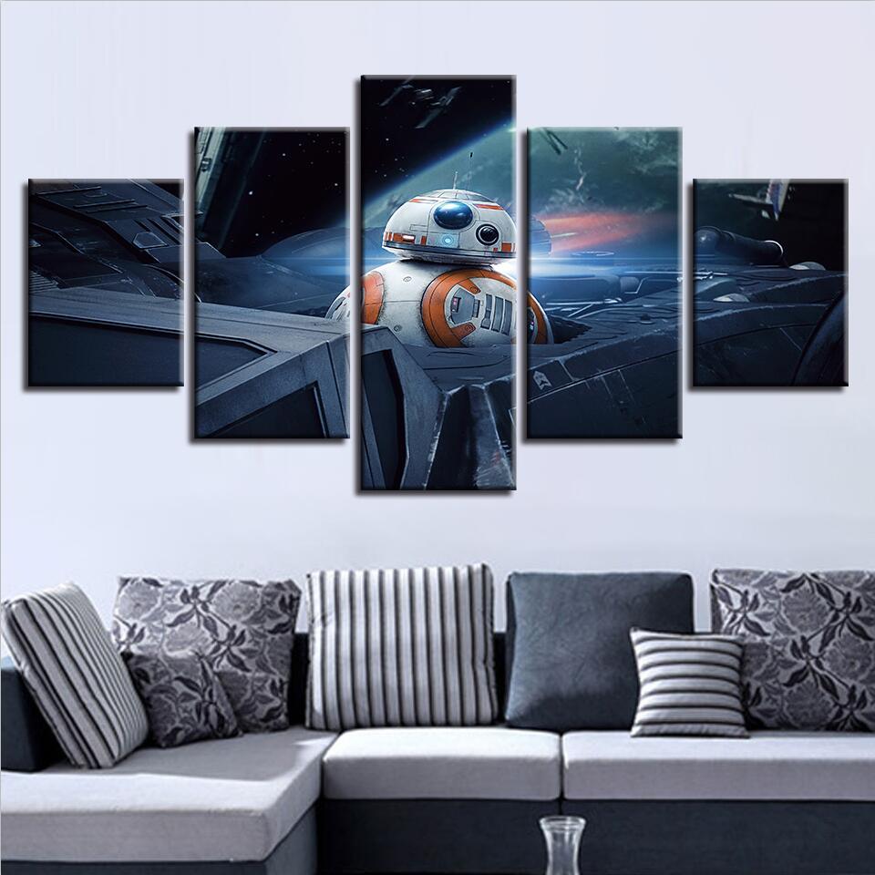 Star Wars BB-8 5 Panel Canvas Print Wall Art - GotItHere.com