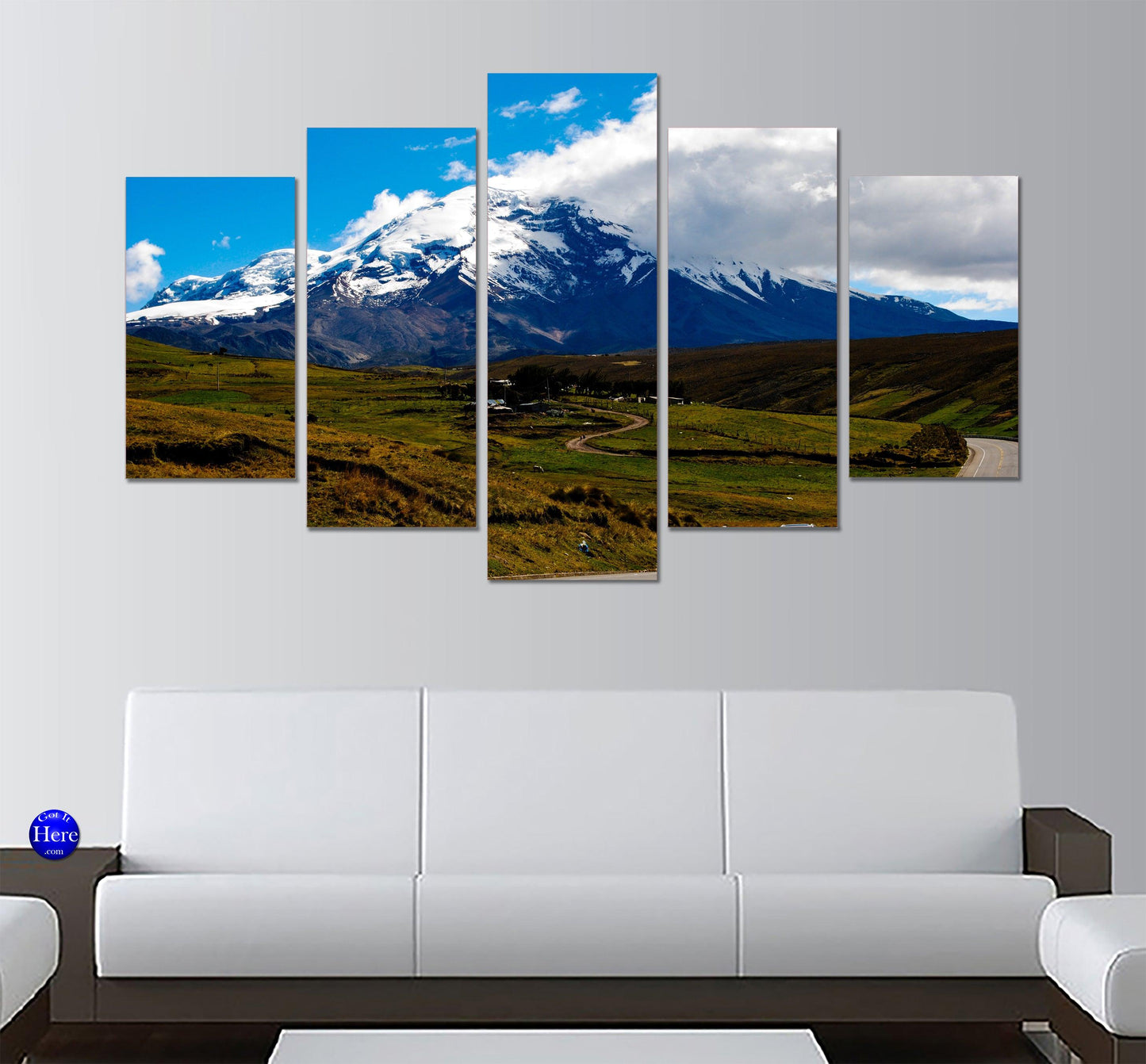 Chimborazo Volcano Ecuador 5 Panel Canvas Print Wall Art - GotItHere.com
