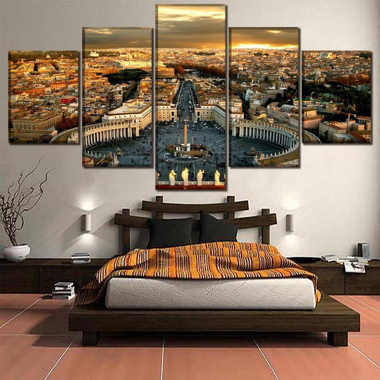 Vatican City 5 Panel Canvas Print Wall Art - GotItHere.com
