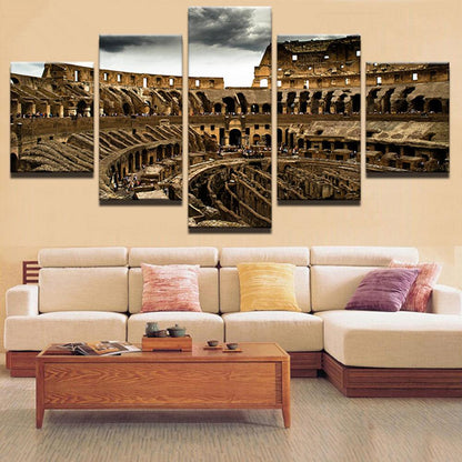 Colosseum Rome Italy 5 Panel Canvas Print Wall Art - GotItHere.com