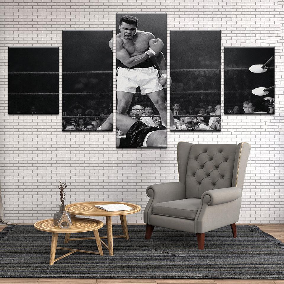 Muhammad Ali 5 Panel Canvas Print Wall Art - GotItHere.com