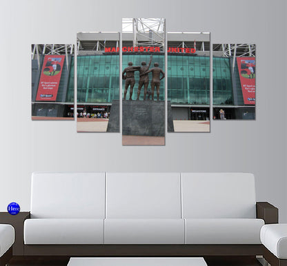 Old Trafford Manchester United 5 Panel Canvas Print Wall Art - GotItHere.com
