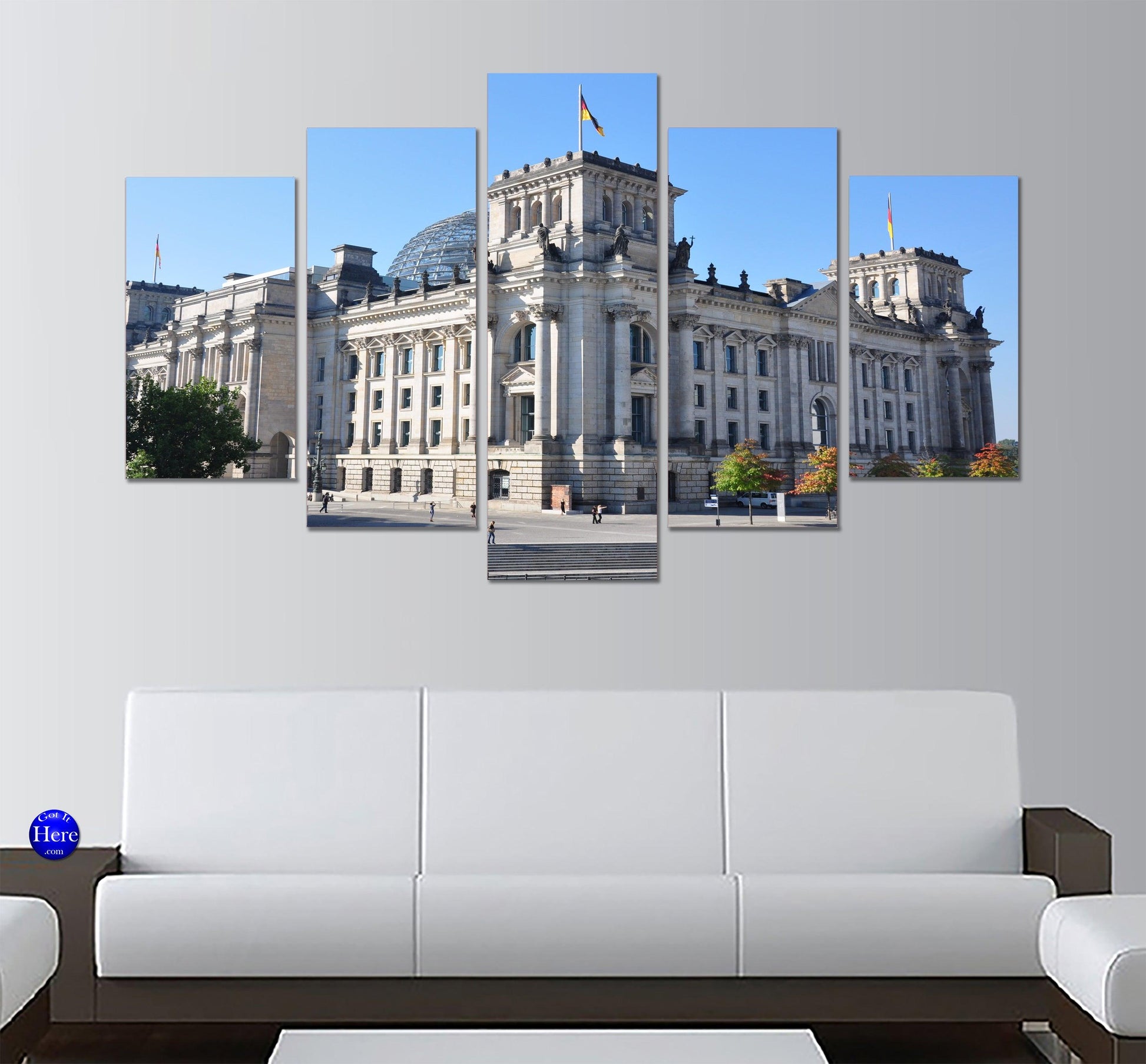 Reichstag Berlin Germany 5 Panel Canvas Print Wall Art - GotItHere.com