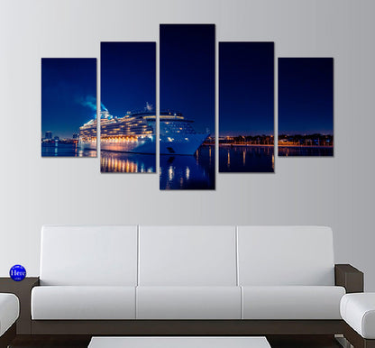 Royal Caribbean Freedom Of The Seas Port Miami 5 Panel Canvas Print Wall Art - GotItHere.com