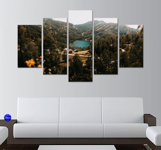 Tauplitz, Austria 5 Panel Canvas Print Wall Art - GotItHere.com