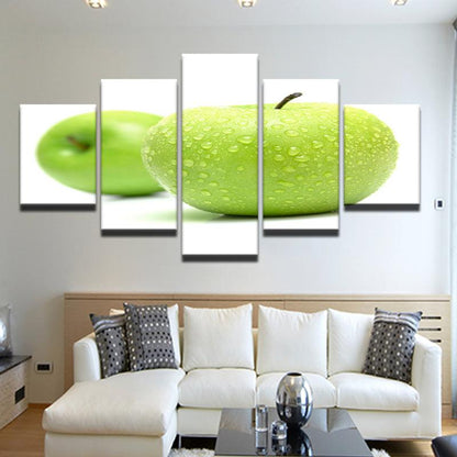 Apples Granny Smith 5 Panel Canvas Print Wall Art - GotItHere.com