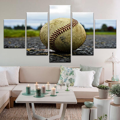 Baseball 5 Panel Canvas Print Wall Art - GotItHere.com