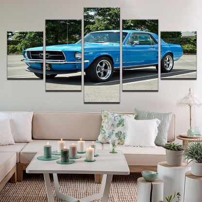 Ford Mustang 5 Panel Canvas Print Wall Art - GotItHere.com