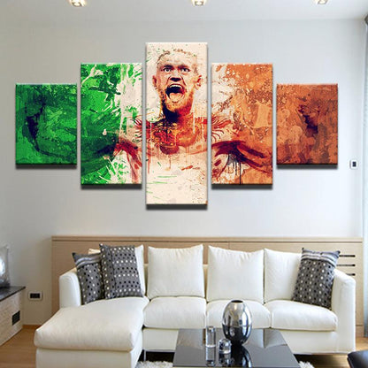 Conor McGregor UFC 5 Panel Canvas Print Wall Art - GotItHere.com