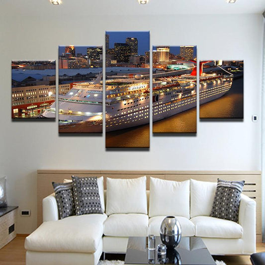Carnival Fantasy Cruise Ship 5 Panel Canvas Print Wall Art - GotItHere.com