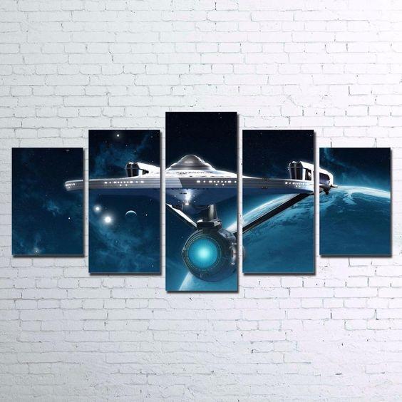 Star Trek 5 Panel Canvas Wall Art Print - GotItHere.com