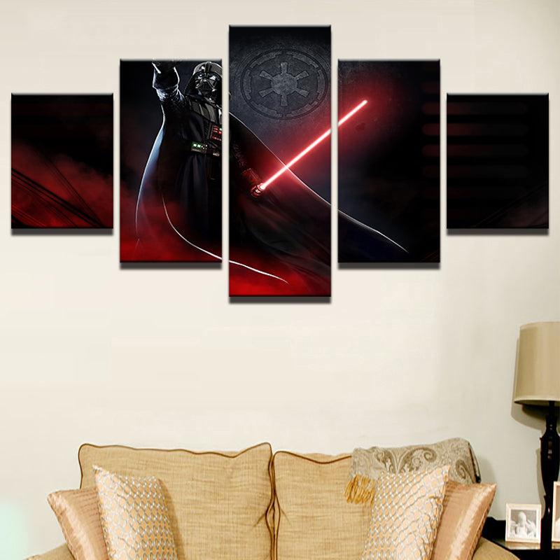 Star Wars Darth Vader 5 Panel Canvas Print Wall Art - GotItHere.com