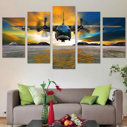 Fairchild C-123 Provider 5 Panel Canvas Print Wall Art - GotItHere.com