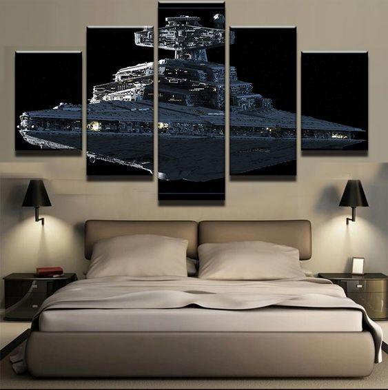 Star Wars Imperial Star Destroyer 5 Panel Canvas Print Wall Art - GotItHere.com