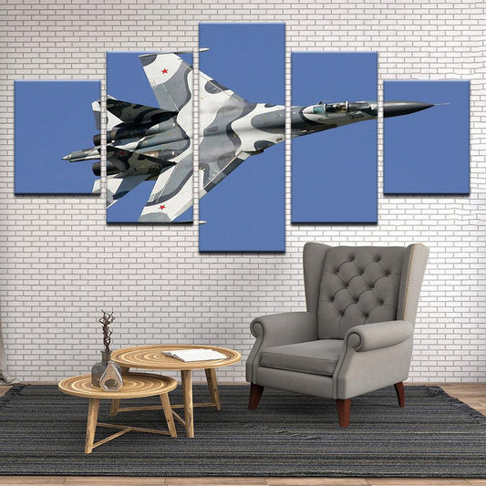 SU-35 Flanker 5 Panel Canvas Print Wall Art - GotItHere.com