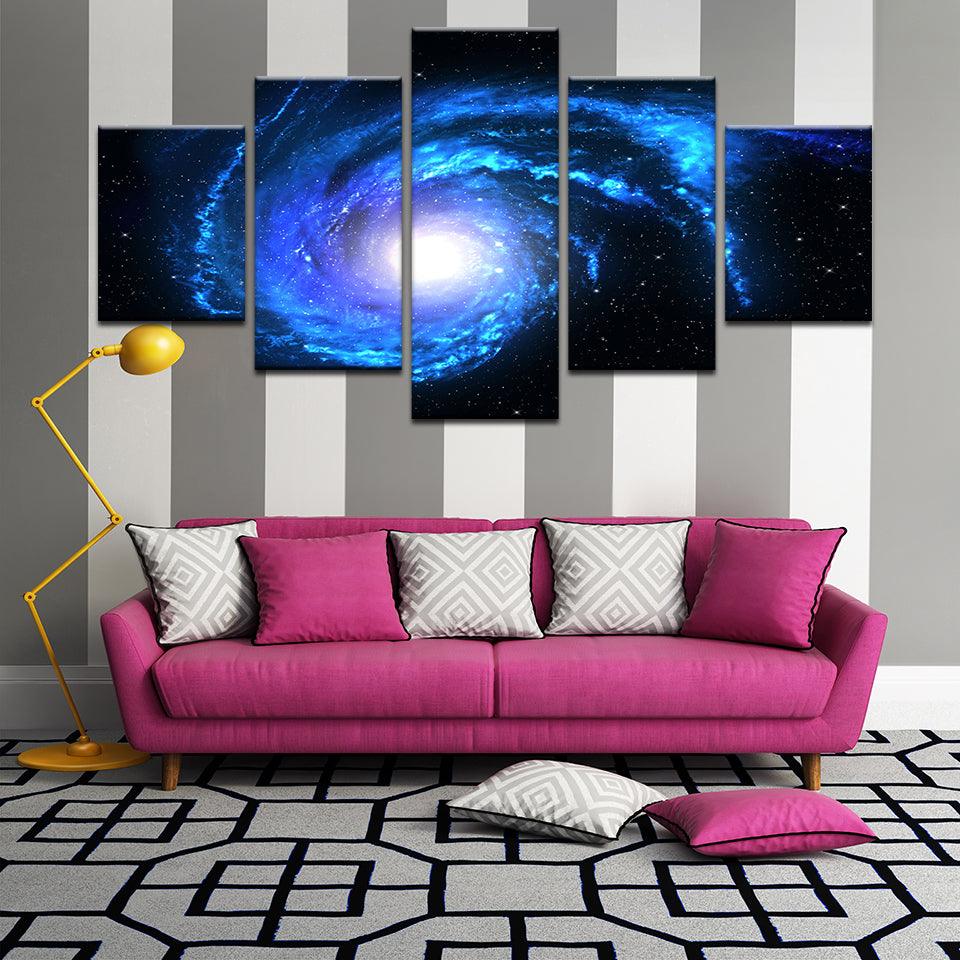Galaxy 5 Panel Canvas Print Wall Art - GotItHere.com