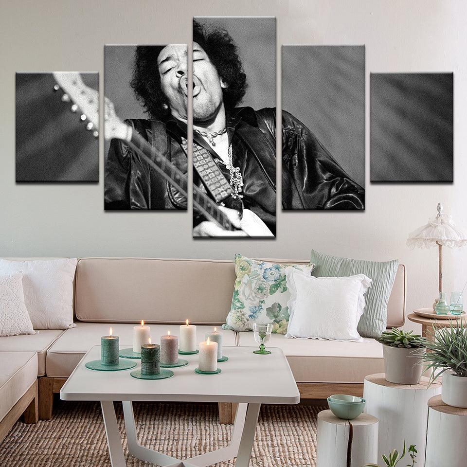 Jimi Hendrix 5 Panel Canvas Print Wall Art - GotItHere.com