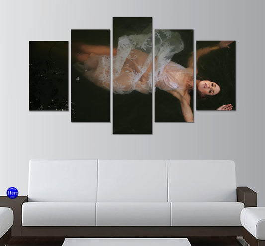 Lady In The Water - Dress - 5 Panel Canvas Print Wall Art - GotItHere.com