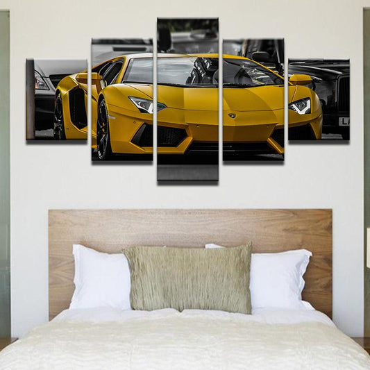 Lamborghini Aventador 5 Panel Canvas Print Wall Art - GotItHere.com