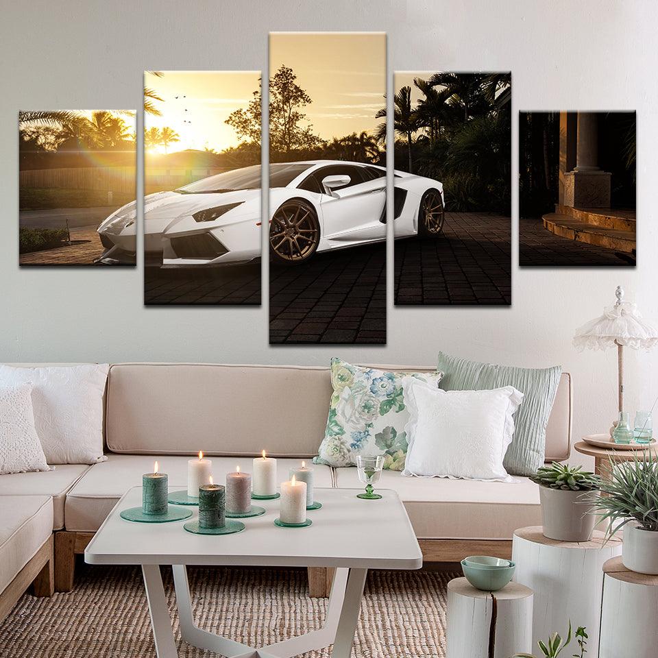 Lamborghini Aventador 5 Panel Canvas Print Wall Art - GotItHere.com