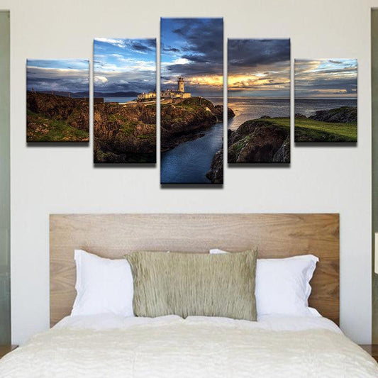Lighthouse 5 Panel Canvas Print Wall Art - GotItHere.com