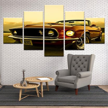 Ford Mustang 5 Panel Canvas Print Wall Art - GotItHere.com