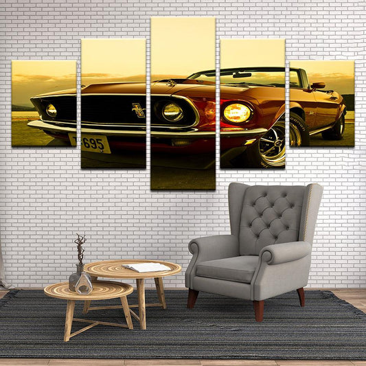 Ford Mustang 5 Panel Canvas Print Wall Art - GotItHere.com