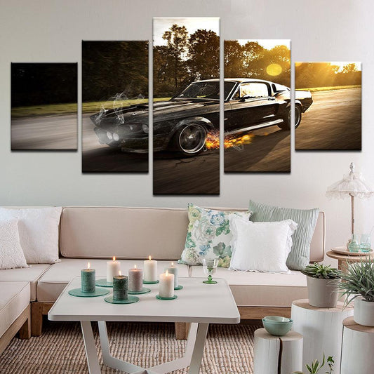 Ford Mustang GT500 5 Panel Canvas Print Wall Art - GotItHere.com