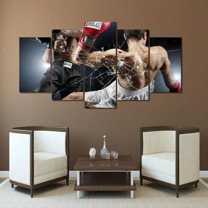Boxing 5 Panel Canvas Print Wall Art - GotItHere.com