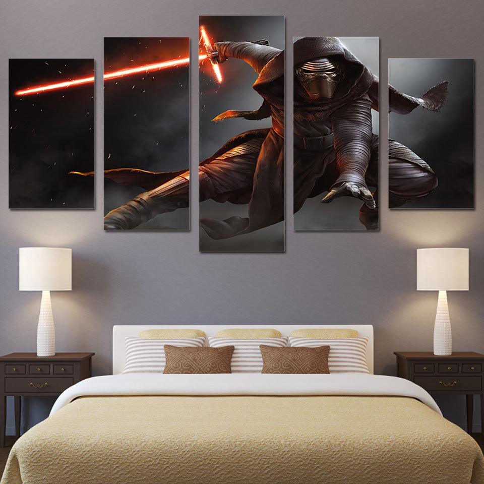 Star Wars Kylo Ren 5 Panel Canvas Print Wall Art - GotItHere.com