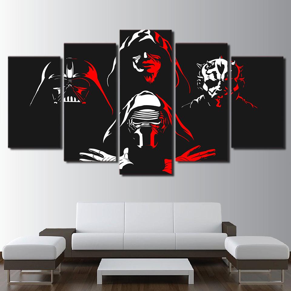 Star Wars Dark Side 5 Panel Canvas Print Wall Art - GotItHere.com
