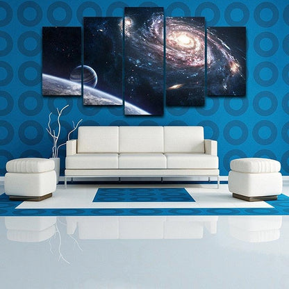 Galaxy Fantasy 5 Panel Canvas Print Wall Art - GotItHere.com
