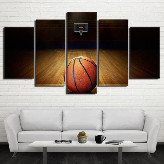 Basketball Court 5 Panel Canvas Print Wall Art - GotItHere.com
