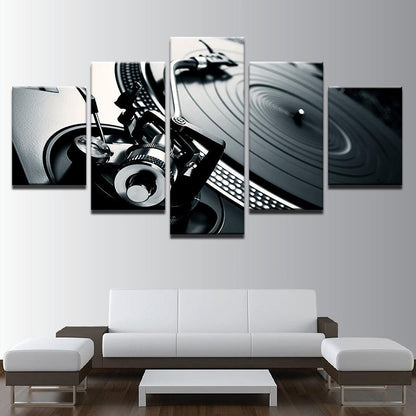 .DJ Turntable 5 Panel Canvas Print Wall Art - GotItHere.com