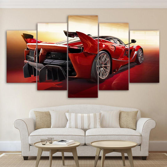 Ferrari FXX-K 5 Panel Canvas Print Wall Art - GotItHere.com