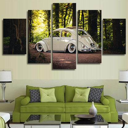 Volkswagen VW Beetle Lowrider 5 Panel Canvas Print Wall Art - GotItHere.com