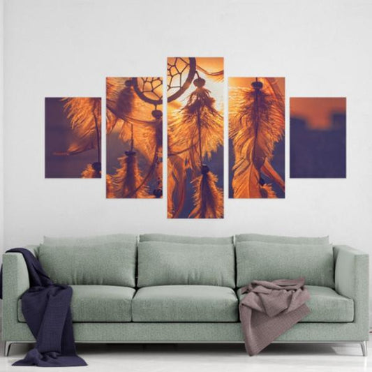 Dream Catcher 5 Panel Canvas Print Wall Art - GotItHere.com