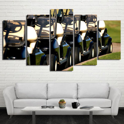 Golf Carts 5 Panel Canvas Print Wall Art - GotItHere.com